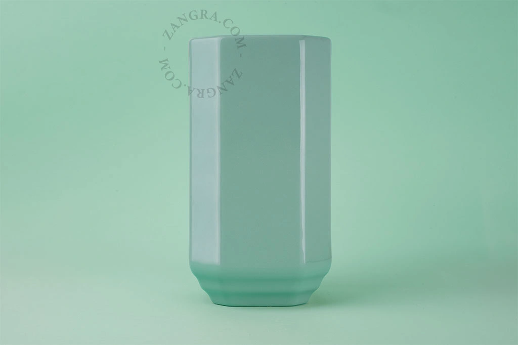 uchwyt na szczotkę toaletową  Art Deco Becca - zielona  porcelana