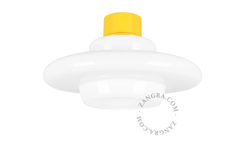 gele Art Deco lamp, Dores