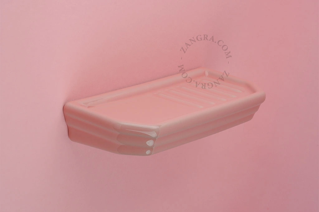 różowa porcelanowa mydelniczka Belle