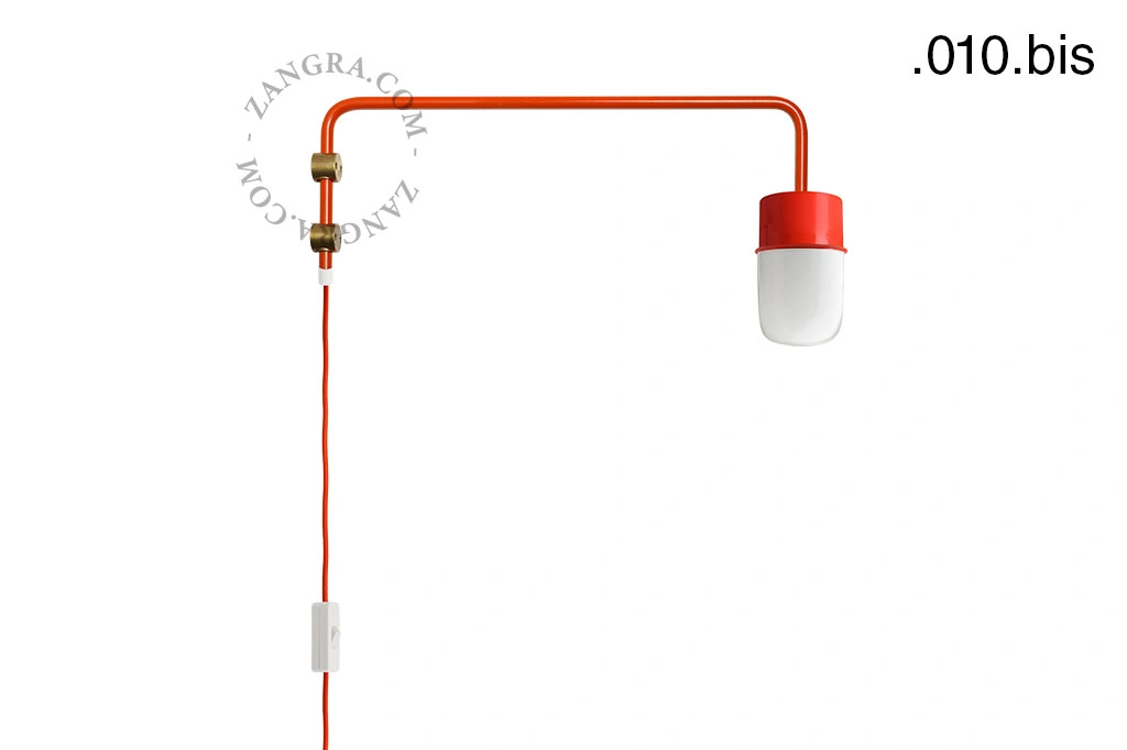 Wandleuchte mit Schwenkarm Abbie - rot