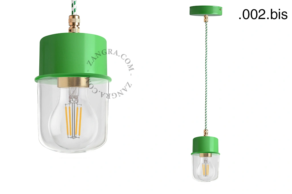 gelakte hanglamp - groen
