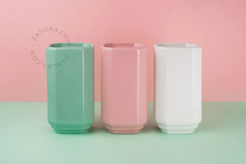uchwyt na szczotkę toaletową  Art Deco Becca - zielona  porcelana