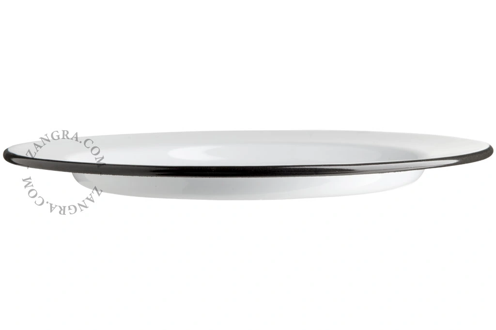 piatto in smalto bianco - Ø 24 cm