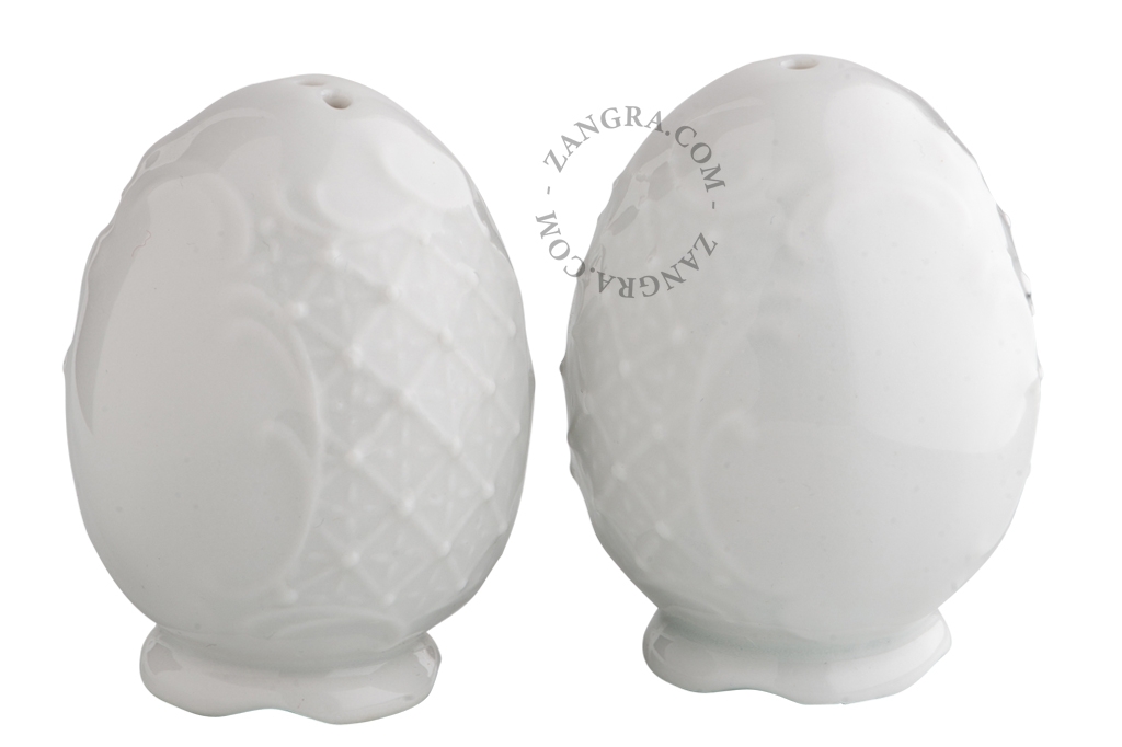 pimentero y salero de porcelana