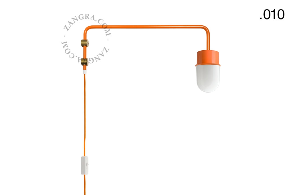 plug-in væglampe med svingarm Abbie - orange