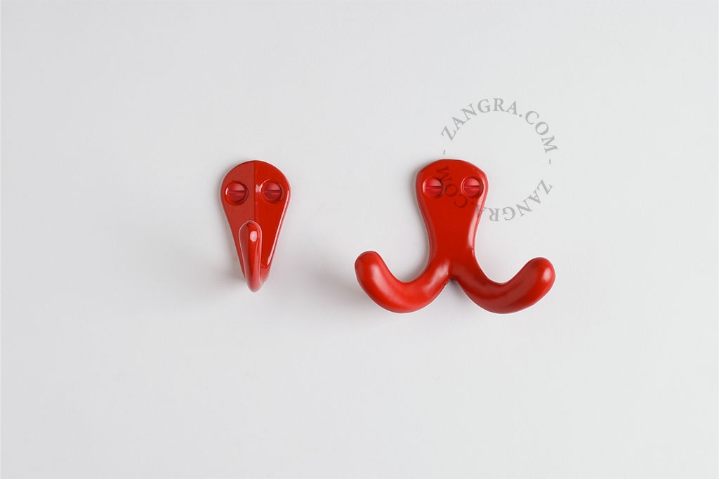 gancho duplo vermelho