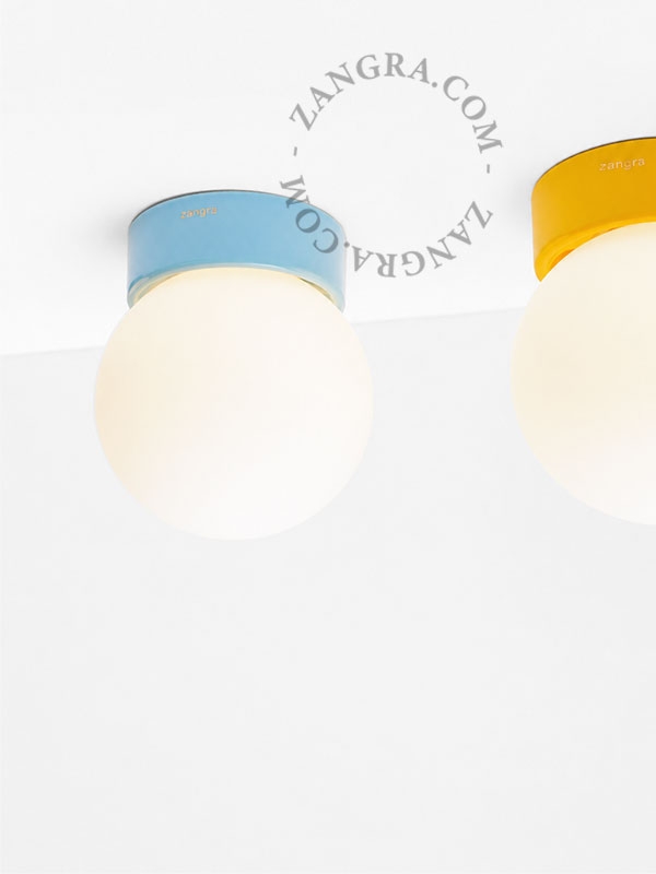 ljusblå porslin lampa, Dani - IP54
