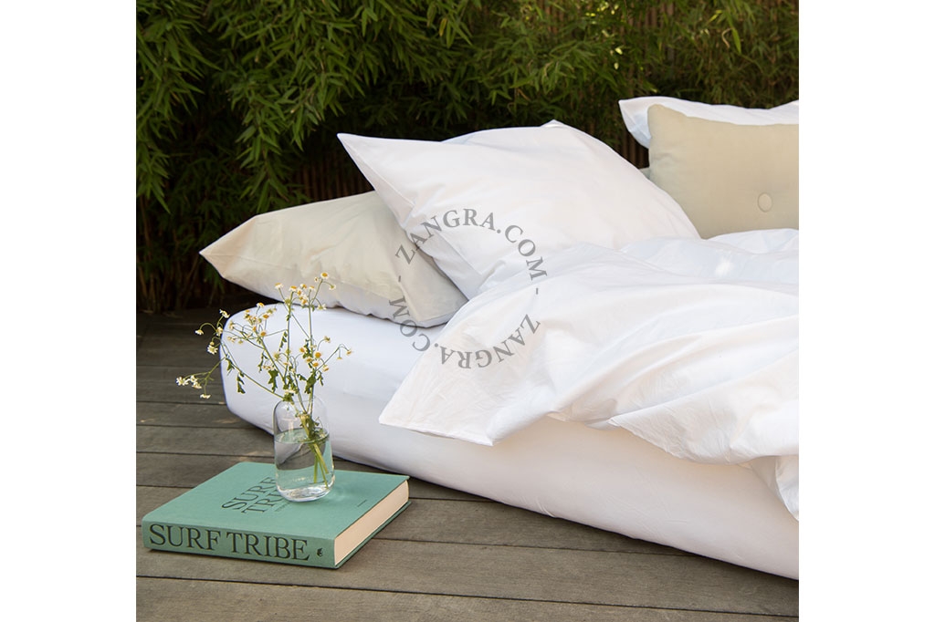 lenzuolo bianco in cotone percalle