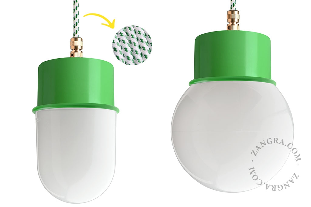 gelakte hanglamp - groen