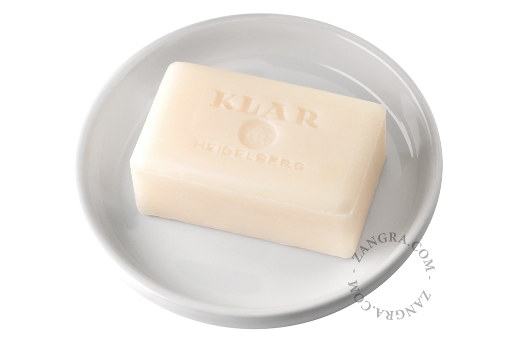 rund sæbeskål i porcelæn