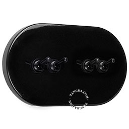 interruptor preto simples ou bidirecional - 4 comutadores em preto