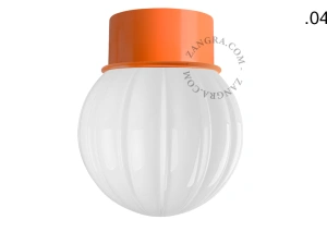orange wall or ceiling light - glass shade - Ø 10 cm