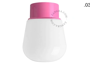 lampada da parete o da soffito rosa - paralume in vetro - Ø 10 cm