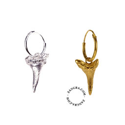oorring-haaientandje-juwelen-vrouwen-mannen-goud-zilver