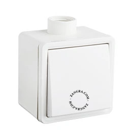 Produto interruptor branco à prova de salpicos de montagem à superfície Imagem