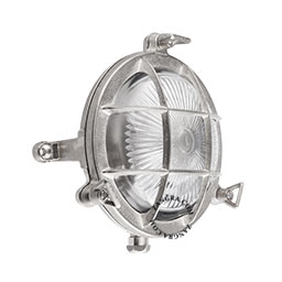 nickel-plated brass marine wall light for outdoor use or bathroom