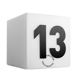house number light in blown glass for outdoor use