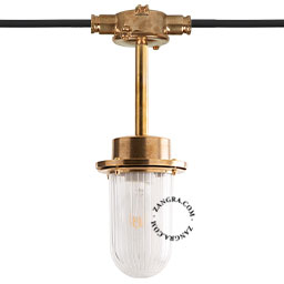 Loftslampe i messing.