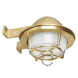 Udendørs rå messing væg lampe.