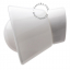 White porcelain wall light with glass globe for bathroom or outdoor use.