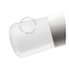 White porcelain wall light with glass globe for bathroom or outdoor use.