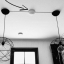 Rosone da soffitto Cable Cup flessibile nero.