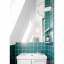 White porcelain wall light with glass globe for bathroom or outdoor use.
