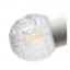 White porcelain wall light with glass globe for bathroom or outdoor use.