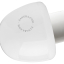 White porcelain wall light with glass globe for bathroom or outdoor use.