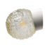 White porcelain wall light with glass globe for bathroom or outdoor use.