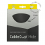 Rosone da soffitto Cable Cup flessibile nero.