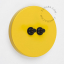 interruptor amarelo - duplo botão de pressão em preto