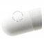 White porcelain wall light with glass globe for bathroom or outdoor use.