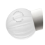 White porcelain wall light with glass globe for bathroom or outdoor use.