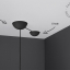Rosone da soffitto Cable Cup flessibile nero.