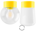 Yellow porcelain lamp.