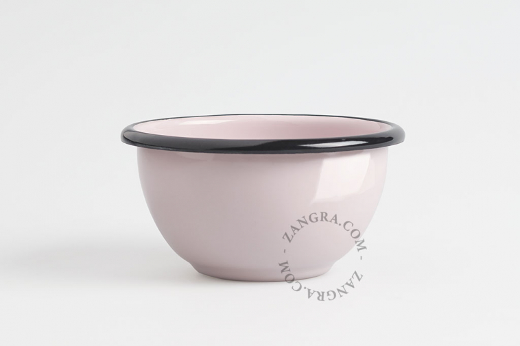 Bol esmaltado rosa