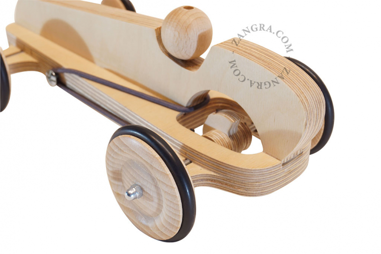 coche de carreras de madera