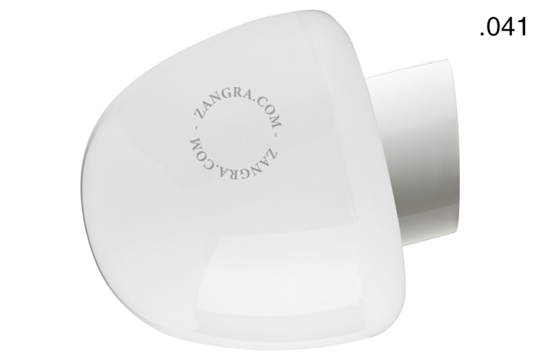 White porcelain wall light with glass globe for bathroom or outdoor use.
