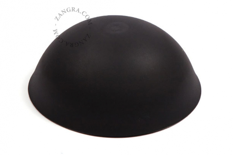 Rosone da soffitto Cable Cup flessibile nero.