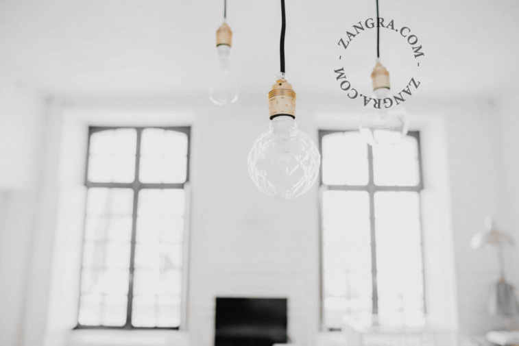 Concave light bulb.