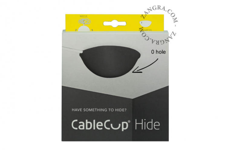 Rosone da soffitto Cable Cup flessibile nero.