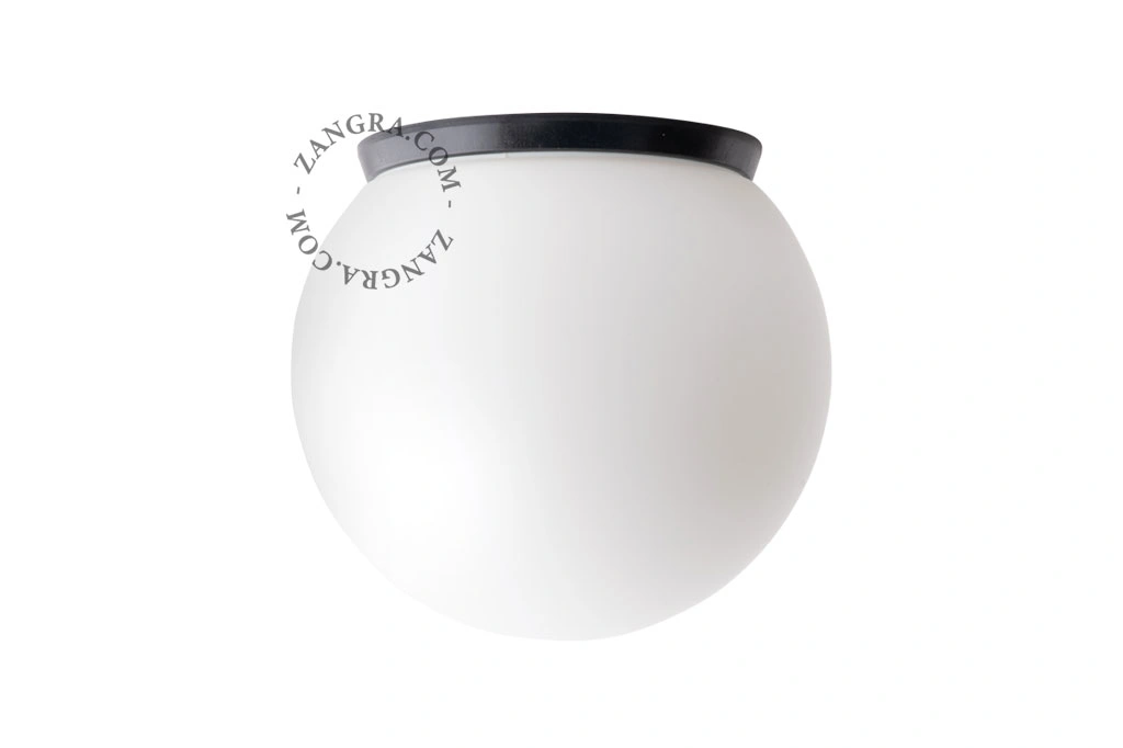 vägg- eller taklampa för utomhusbruk eller badrum – glasskärm - Ø 20cm - IP65