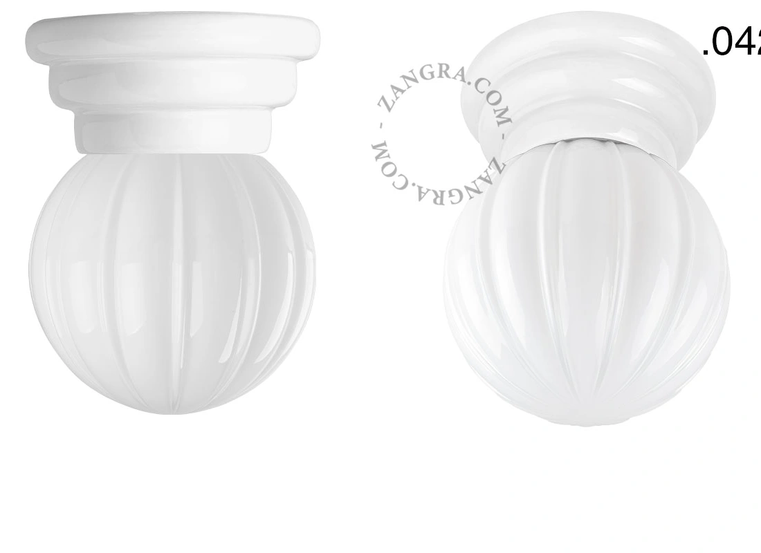 white porcelain Art Deco light Daniel