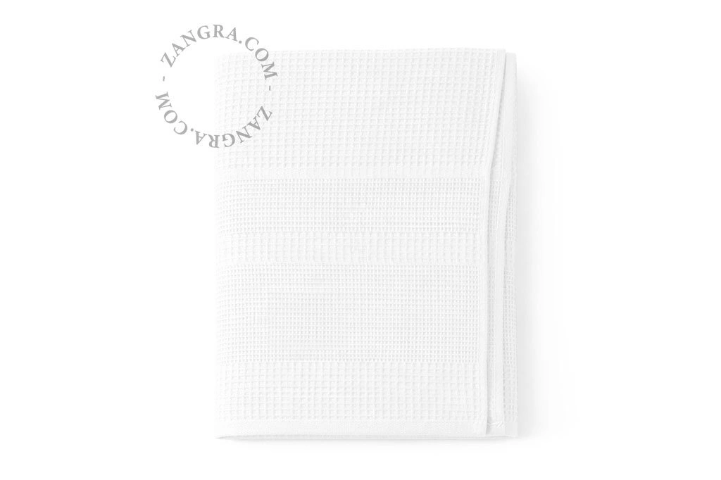 honeycomb bath towel - white