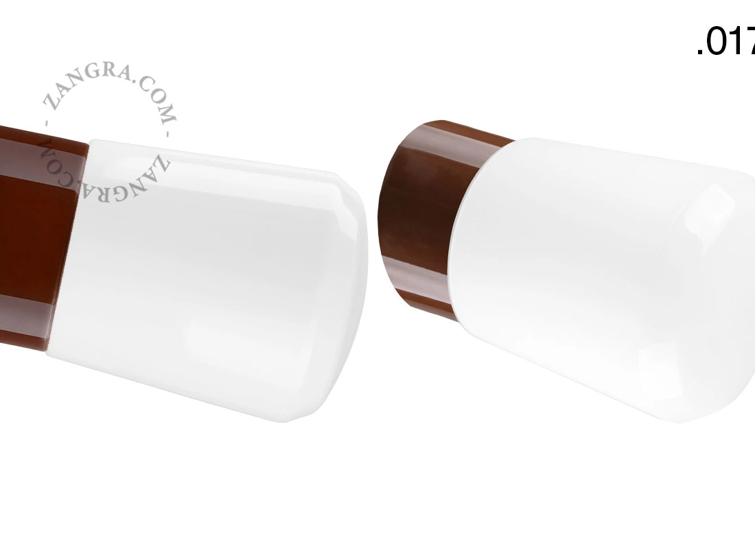 brązowa porcelanowa lampa ścienna David - Ø 10 cm