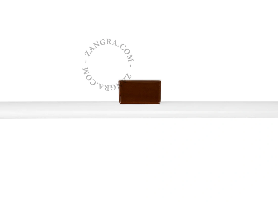 lampe S14d en porcelaine marron - 50 cm
