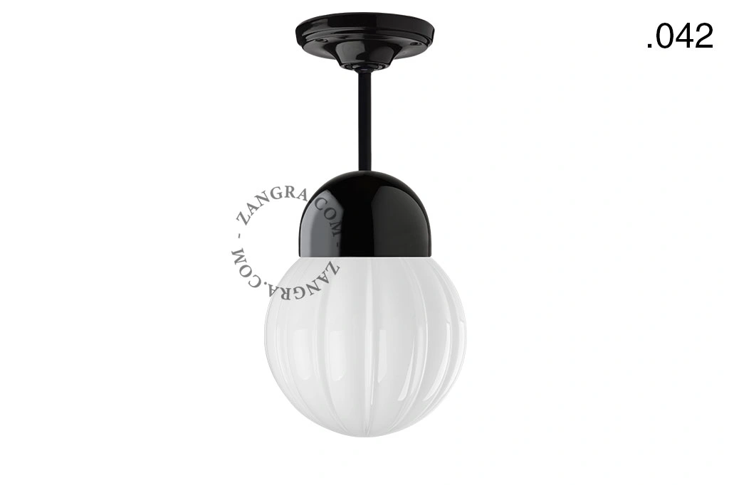 lampa porcelana ze szklanym kloszem