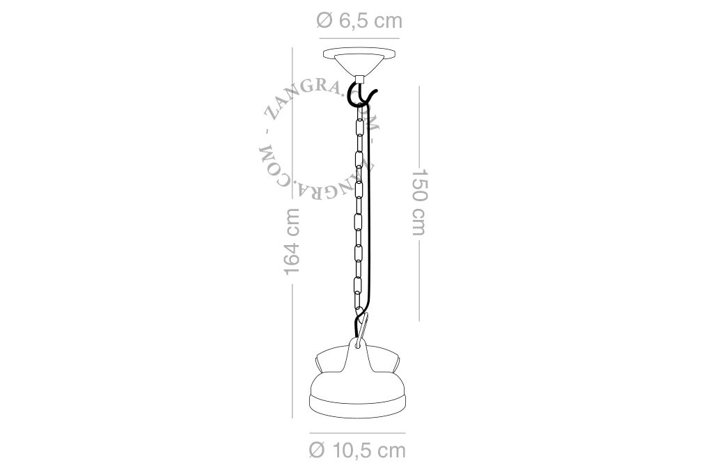 hanglamp van porselein en glas  - IP54