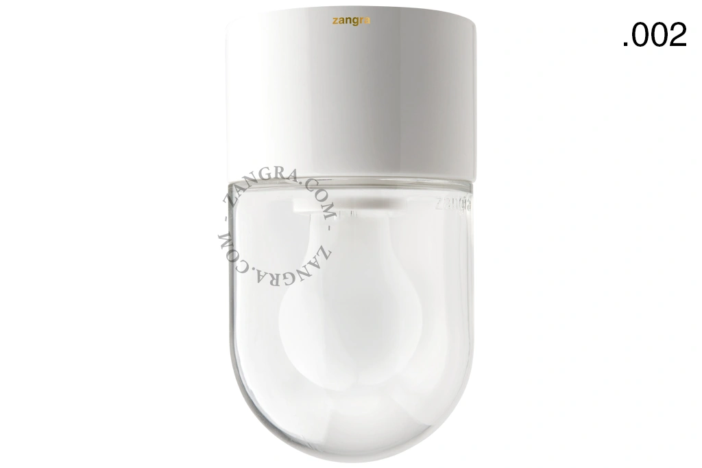 lampa biała porcelana ze szklanym kloszem